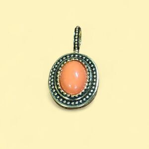 Jordan Rivers Gold Tone Faux Choral Pendant